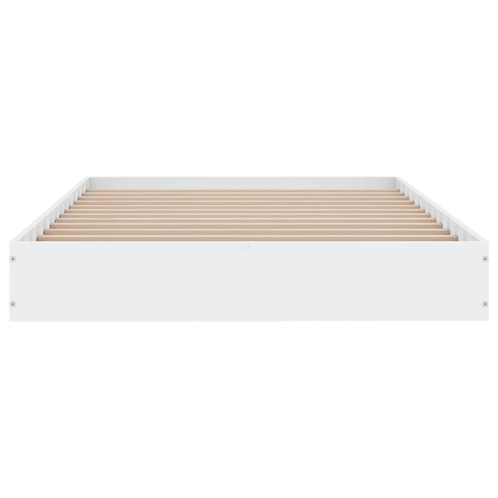 vidaXL Bedframe Wit Bewerkt Hout 100x200 cm - 35% Korting!