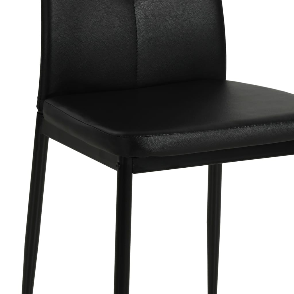 VidaXL Eetkamerstoelen (2 st) - Kunstleer Zwart - 35% Korting!