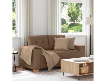 vidaXL Loveseat Bank Bruin 120cm Stof - 35% Korting!