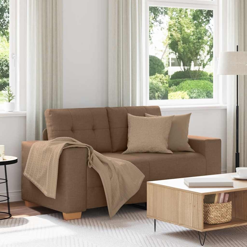 vidaXL Loveseat Bank Bruin 120cm Stof - 35% Korting!