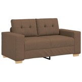 vidaXL Loveseat Bank Bruin 120cm Stof - 35% Korting!