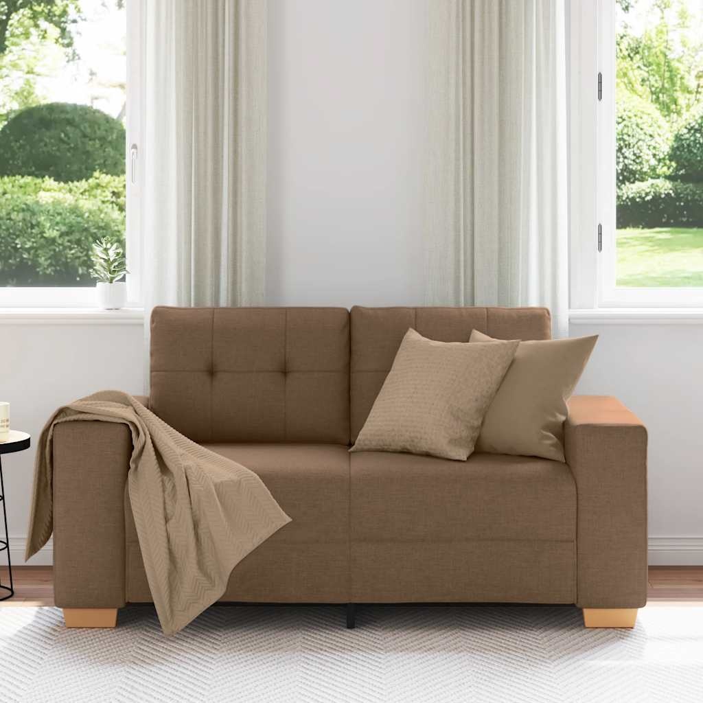 vidaXL Loveseat Bank Bruin 120cm Stof - 35% Korting!