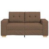 vidaXL Loveseat Bank Bruin 120cm Stof - 35% Korting!