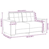 vidaXL Loveseat Bank Bruin 120cm Stof - 35% Korting!