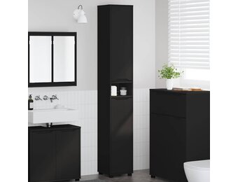 vidaXL Badkamerkast met Plank - Zwart - 35% Korting