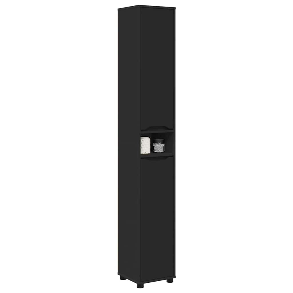 vidaXL Badkamerkast met Plank - Zwart - 35% Korting