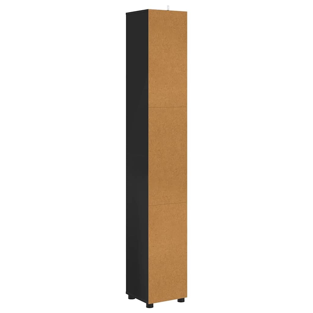 vidaXL Badkamerkast met Plank - Zwart - 35% Korting