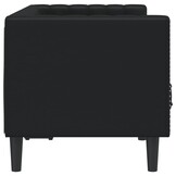 vidaXL 2-zitsbank Chesterfield Kunstleer Zwart - 35% Korting