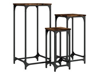 vidaXL 3-delige Tafeltjesset Belegd Hout -60% Korting!