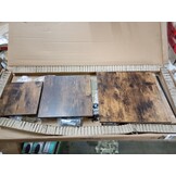 vidaXL 3-delige Tafeltjesset Belegd Hout -60% Korting!