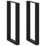 vidaXL Salontafelpoten U-vormig Zwart - 35% Korting