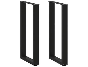 vidaXL Salontafelpoten U-vormig Zwart - 35% Korting