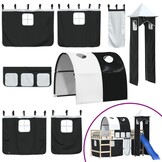 VidaXL Gordijnen/Tunnel/Toren Hoogslaper Wit/Zwart - 35% Korting