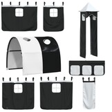 VidaXL Gordijnen/Tunnel/Toren Hoogslaper Wit/Zwart - 35% Korting