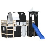 VidaXL Gordijnen/Tunnel/Toren Hoogslaper Wit/Zwart - 35% Korting