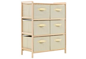 vidaXL Cederhout Opbergmeubel (35% korting!) - Beige, 6 Manden