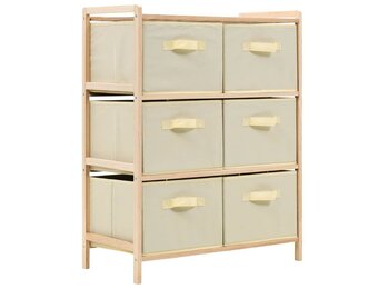 vidaXL Cederhout Opbergmeubel (35% korting!) - Beige, 6 Manden