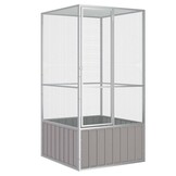 VidaXL Vogelkooi 111x107x211,5 cm - Gegalvaniseerd Staal (Grijs) - 55% Korting!