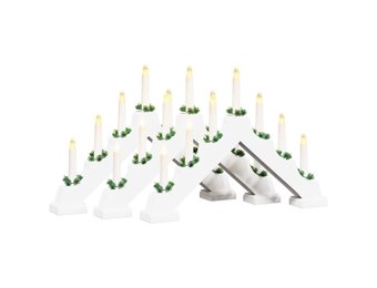 vidaXL Kerst Kaars Brug Wit - 35% Korting!