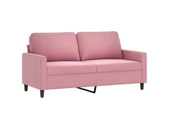 vidaXL Tweezitsbank 140cm Roze Fluweel - 55% Korting!
