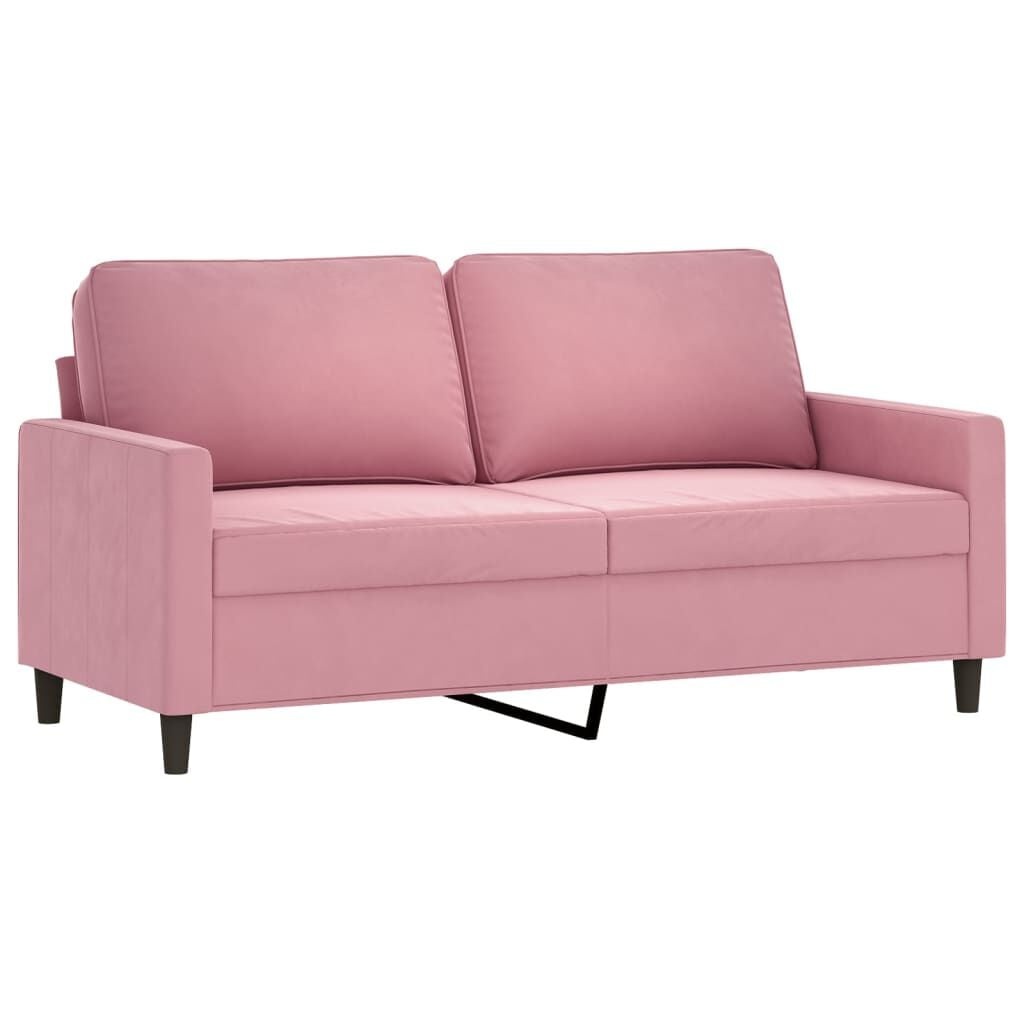 vidaXL Tweezitsbank 140cm Roze Fluweel - 55% Korting!