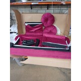 vidaXL Bankje met Kussens - 120.5cm - Wijnrood Fluweel - 55% Korting