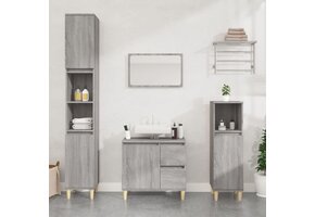 vidaXL Badkamerkast 30x30x190 cm Sonoma Eiken - 60% Korting!