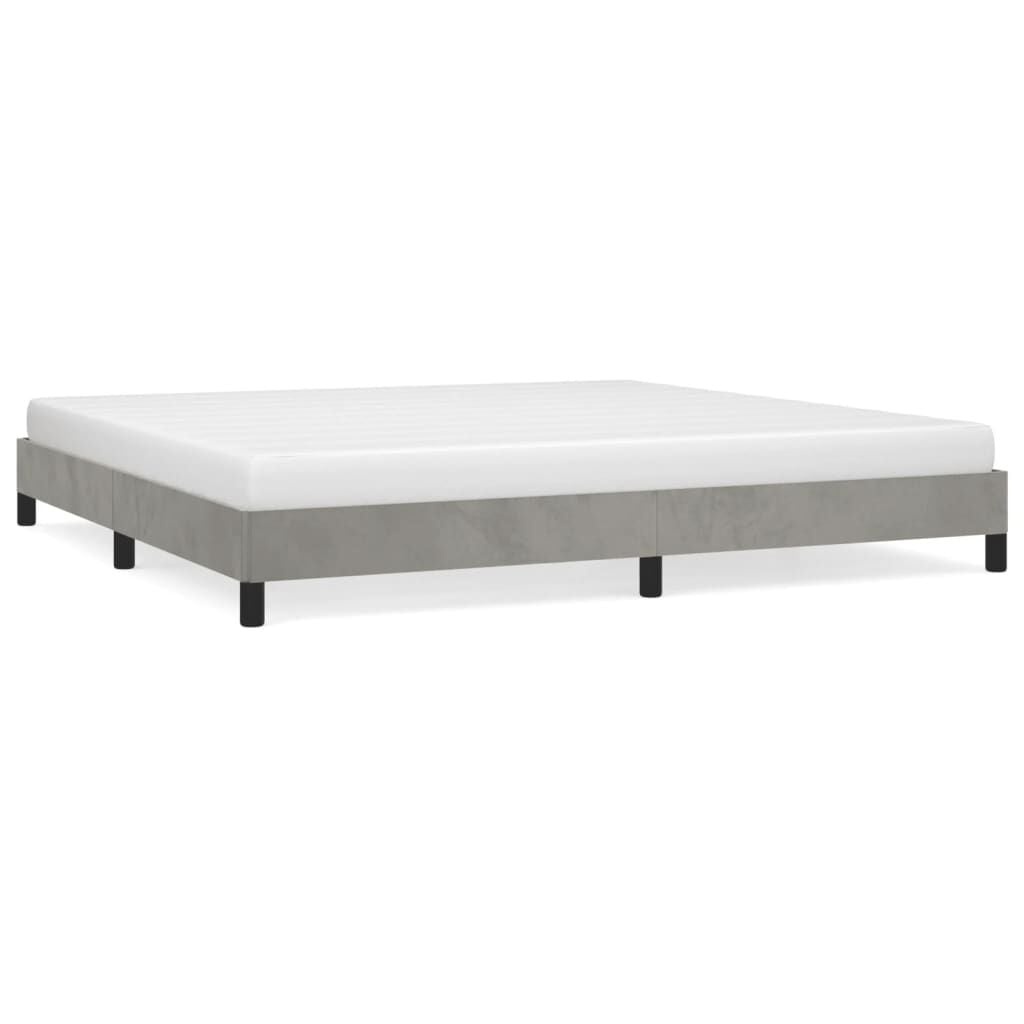 vidaXL Lichtgrijs Fluweel Bedframe 200x200cm - Nu met 35% Korting!