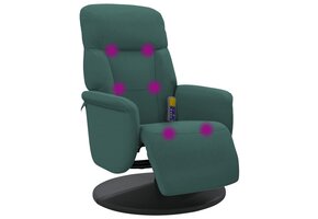 vidaXL Massagestoel: Verstelbaar, Fluweel Donkergroen - 30% Korting!