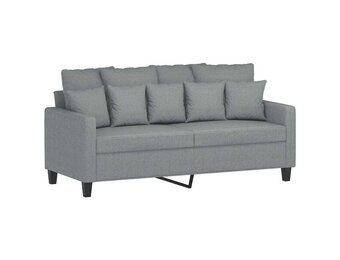 vidaXL 2-zitsbank 140cm Lichtgrijs - Nu met 35% Korting!