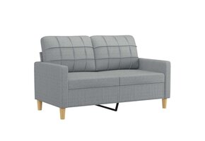 vidaXL Tweezitsbank 120cm stof lichtgrijs | 35% Korting