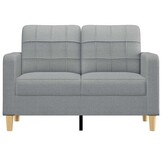 vidaXL Tweezitsbank 120cm stof lichtgrijs | 35% Korting