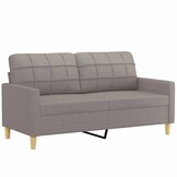 vidaXL Tweezitsbank Taupe - 30% Korting!