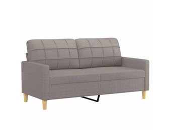 vidaXL Tweezitsbank Taupe - 30% Korting!