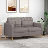 vidaXL Tweezitsbank Taupe - 30% Korting!