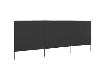 vidaXL Windscherm 3-panelen 400x120 cm stof antraciet