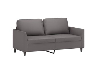 vidaXL Tweezitsbank Grijs Kunstleer - 35% Korting