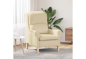 vidaXL Fauteuil Crème Stof (76x94x102 cm) - 59% Korting