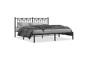 vidaXL Bedframe Metaal Zwart 180x200 cm - 35% Korting!