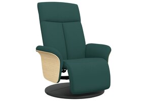 vidaXL Fauteuil Verstelbaar + Voetensteun | Stof Donkergroen | -35%