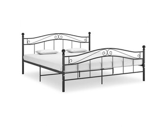vidaXL Bedframe Metaal Zwart 160x200 cm | 35% Korting!