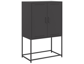 vidaXL Hoge Kast Staal Zwart - 35% Korting!