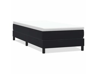 vidaXL Boxspring Zwart Fluweel 90x220cm | 35% Korting