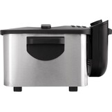 Inventum GF431S - Frituurpan - 3 liter - Tot 190 graden - 2200 watt - Koude zone - Friteuse - Oliebollen pan - RVS/Zwart