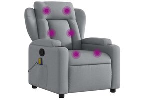 vidaXL Massagestoel Lichtgrijs - 37% Korting!