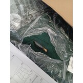 vidaXL Massagestoel stof donkergroen