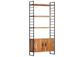 vidaXL Boekenkast Acaciahout met 4 Schappen (80x30x180cm) - 55% Korting
