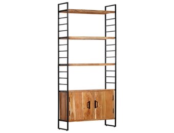 vidaXL Boekenkast met 4 schappen 80x30x180 cm massief acaciahout