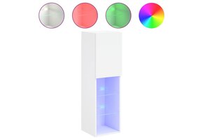 vidaXL TV-meubel met LED 102cm Wit - 60% Korting