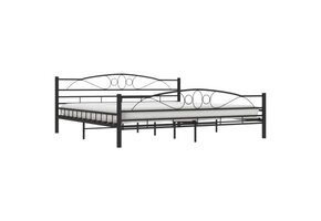 vidaXL Bedframe Staal Zwart 200x200 cm - 47% Korting